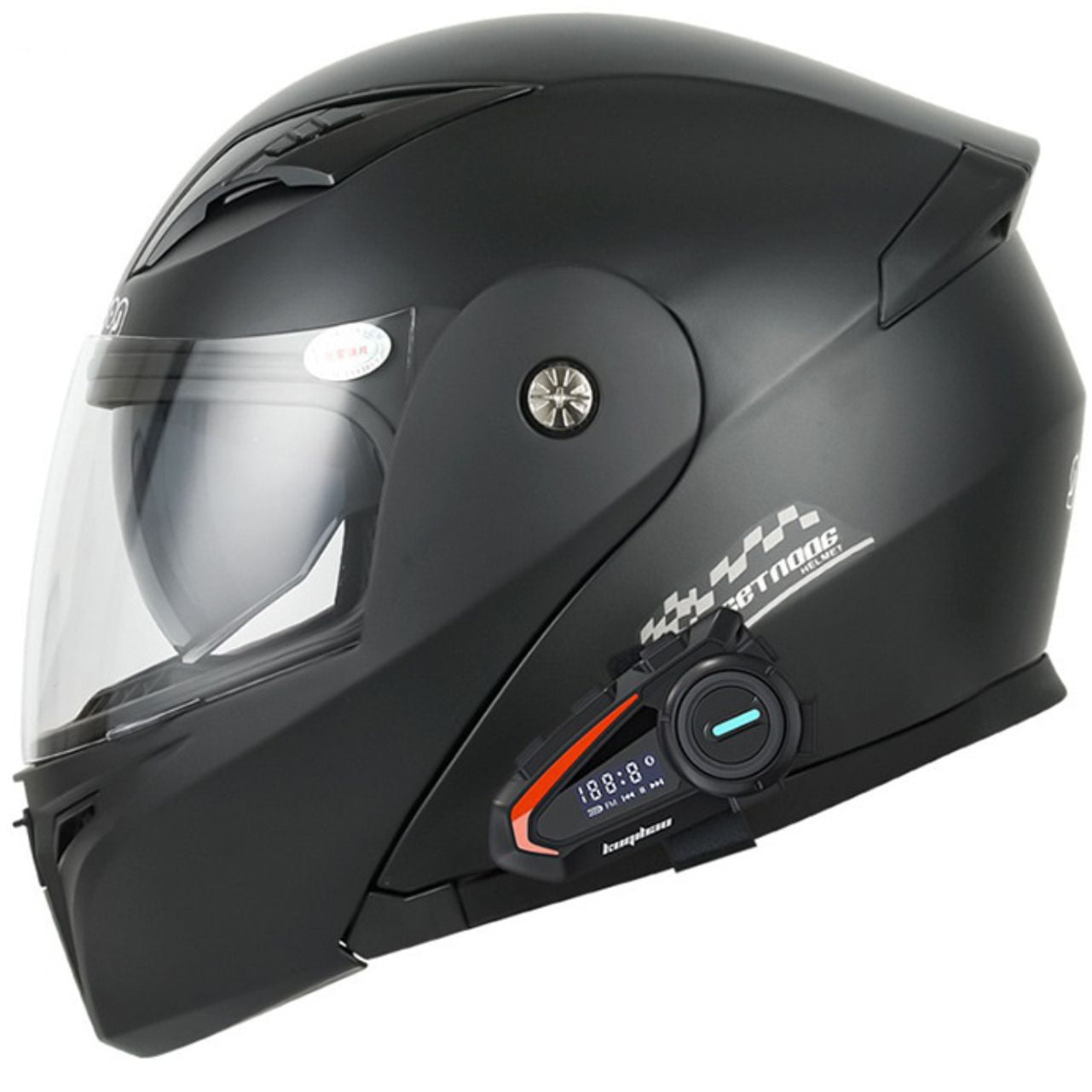 Genérico - Casco Moto Getnoog Kuqibao Con Bluetooth K10 - Negro