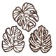 thumbnail image 4 of 3 Piezas De Hojas De Palma De Madera Para Decoración De Pared, Obra De Arte Para Pasillo, Balcón, Sala De Estar, Marrón, 4 of 5