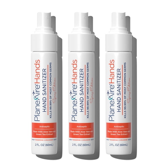 Gel desinfectante para manos PlaneAire 60 ml Pack de 3 Mandarina y Cilantro