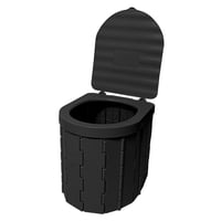 Magideal - Inodoro Portátil, Inodoro De Viaje, Inodoro De Emergencia Con Tapa, Inodoro Plegable Para Acampar De Servicio Pesado Para Barco, Viajes Largos, Picnic Negro