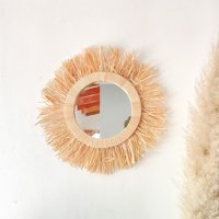 Made In Marruecos - Espejo De Rafia Mediano