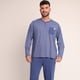 thumbnail image 2 of Pijama algodón liso tela melange abotonado 2612074 - XL, 2 of 2