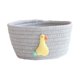 thumbnail image 1 of Cesta De Almacenamiento De Hilo De Algodón Tejido A Mano, Contenedor De Mesa, Organizador De Juguetes, Decoración, Pato Gris, 1 of 5