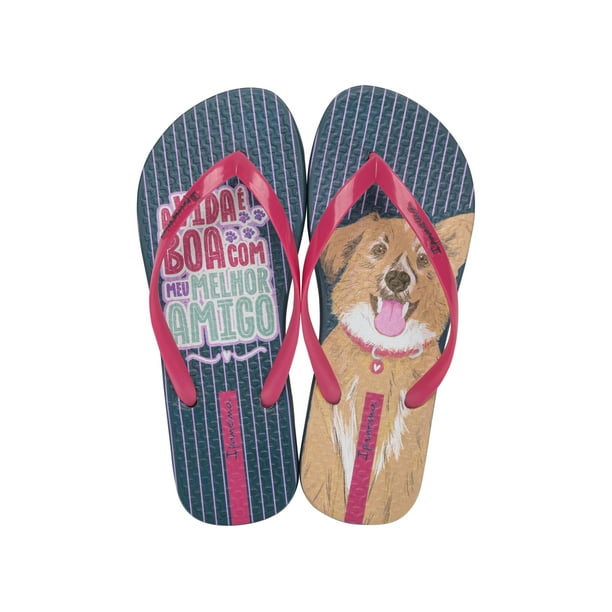 Sandalia Mujer Rosa/Azul Love Pets Ipanema