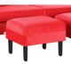 thumbnail image 3 of Sofa New Retro 3 Cuerpos Más 2 Pouf Felpa 00 Rojo, 3 of 5