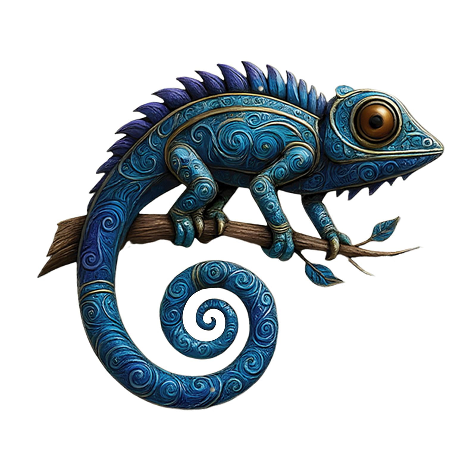 Magideal - Arte De Pared De Geco De Metal, Decoración Artística, Adorno Decorativo Novedoso, Decoración De Pared De Jardín Para La Entrada Del Restaurante, Cafet