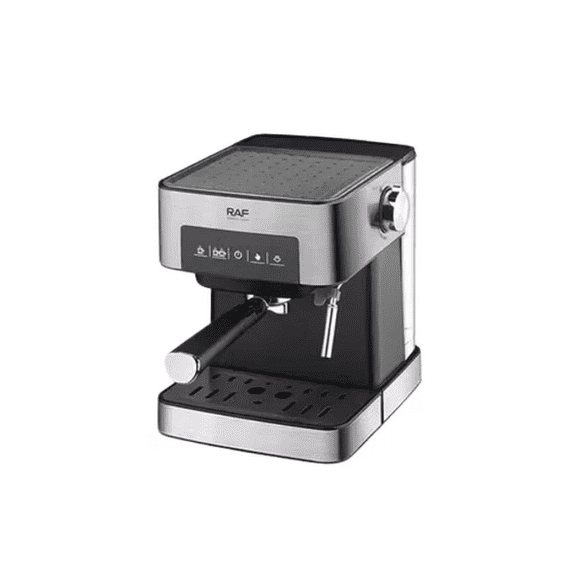 Máquina de café espresso con espumador de leche R.136, color plateado