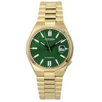 Reloj Citizen Tsuyosa Gold Tone Stainless Steel Green Dial Automatic Nj0152-51X Men'S Watch