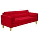 thumbnail image 2 of Sofa Retro 3cg Felpa 01 Rojo, 2 of 6