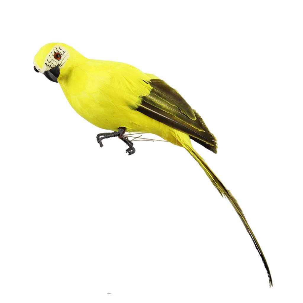 Ioensy - Simulación De Estatua De Loro, Recuerdo De Fiesta Para Patio, Césped, Hogar, Pared, Árbol, Amarillo