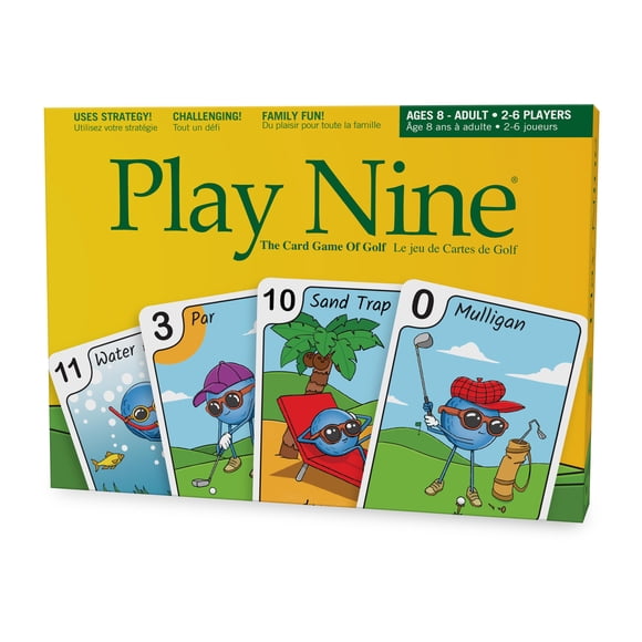 Juego de cartas Play Nine Golf Theme Family Kids 8 años o más
