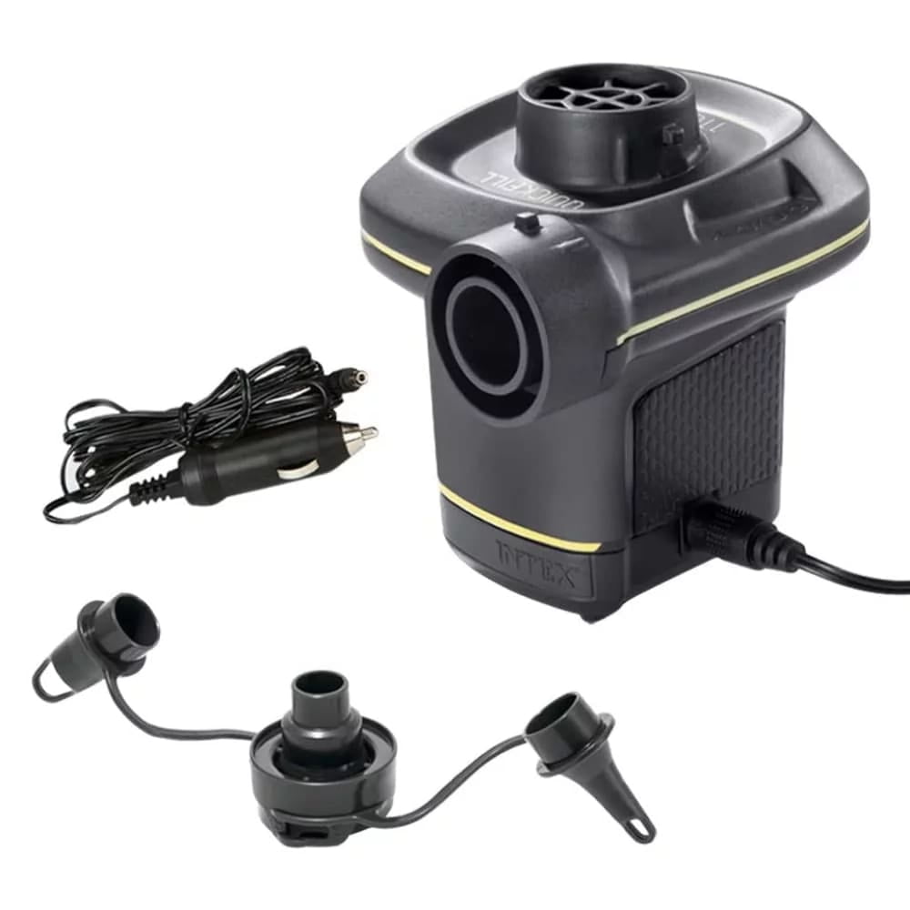 Intex - Inflador Eléctrico Corriente 220-240v + Adaptador De Auto 12 V Quick-fill Ac/dc