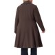 thumbnail image 3 of Agnes Orinda Ropa de Halloween para Mujer Tallas Grandes Abrigos Solapa de Muesca Doble Botonadura Elegante Trinchera Invierno Línea A Abrigos de Guisante 1X Marrón Oscuro, 3 of 6
