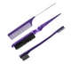 thumbnail image 3 of Juego De 3 Cepillos Para Peinar Los Bordes Y La Espalda, Cepillar El Cabello Trenzado, Violeta, 3 of 5