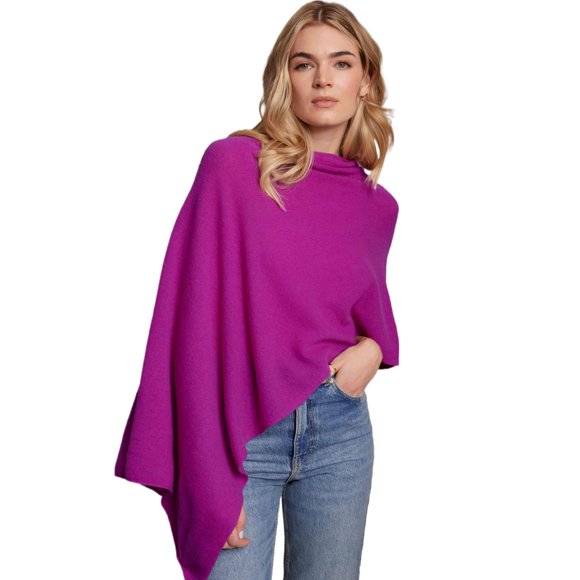 Poncho de Cachemir Boysenberry – CLAUDIA NICHOLE