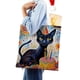 thumbnail image 4 of Black Cat Party Bolso de tela con estampado de lienzo para mujer, bolsa de compras reutilizable y estética, con cremallera interior, regalo para mujer, 35 × 40 cm., 4 of 6