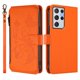 thumbnail image 2 of Funda Cartera Mariposa para [Samsung Galaxy S21 Ultra] con Soporte y Cremallera Naranja, 2 of 6