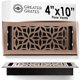 thumbnail image 1 of Rejilla de piso GREATER GRATES 4"x10" de acero, bronce satinado, 1 of 7
