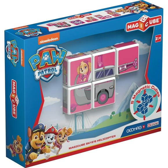 Cubos Magnéticos MAGICUBE Paw Patrol - Helicoptero de Skye (5 piezas)