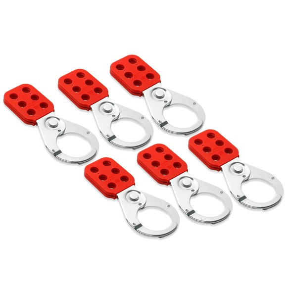 Lock Out Tag Out Hasp TRADESAFE, 1,5 cm de diámetro de mordaza, acero, 6 unidades