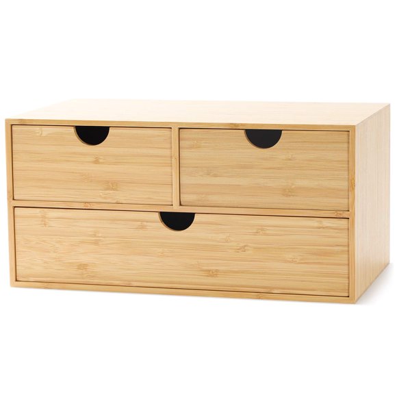 Organizador de escritorio de bambú Wisuce 33 cm x 19 cm x 16 cm