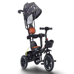 Babyword - Triciclo Coche De Pase Niño Niña Infantil Negro