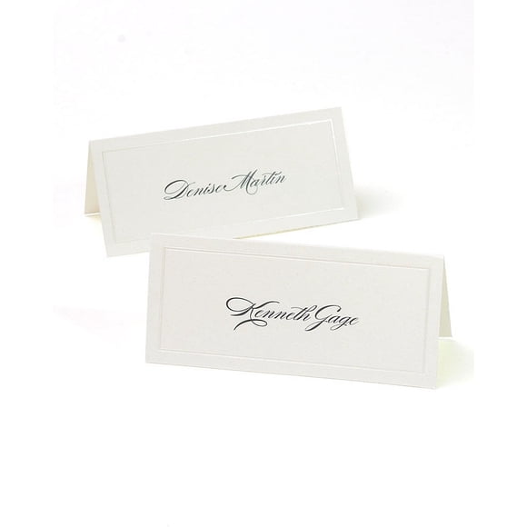 Tarjetas de Lugar Gartner Studios 48 Unidades Marfil con Borde de Perla