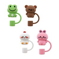 Magideal - 4X Tapas De Paja, Tapa Protectora De Paja, Tapa De Paja Para S De 10 Mm, Tapa Antisalpicaduras Para Beber, Tapa Hermética Para Puntas De Paja , Animales