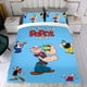 thumbnail image 4 of La Hora Completa de Popeye Conjunto de sábanas temático, trío de piezas, cómodo y amigable con la piel, diseño único, regalo de decoración para el hogar para familiares, amigos y fans,140cm *210cm, 4 of 6