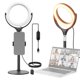 thumbnail image 1 of Luz de anillo NEEWER 18 cm bi‑color LED con soporte, 1 of 7