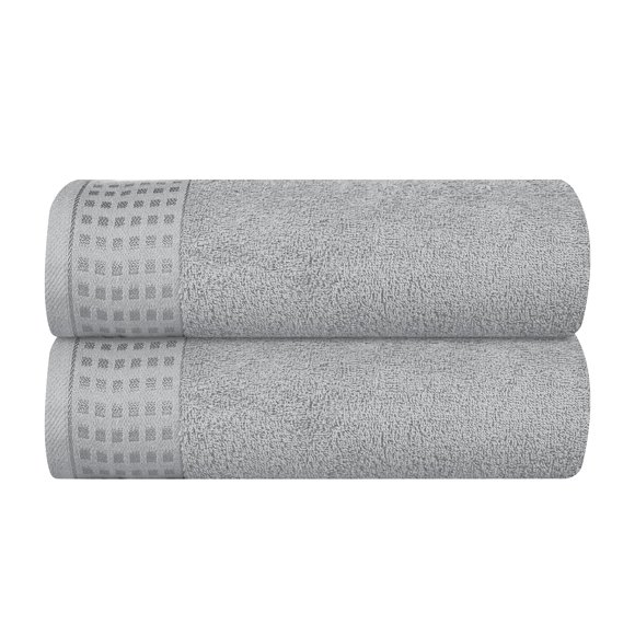 Toalla de baño GLAMBURG 71 cm × 140 cm Pack de 2 gris claro