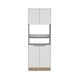 thumbnail image 1 of Mueble Microondas 4 Puertas Fm-008b Blanco Y Café Claro, 1 of 7