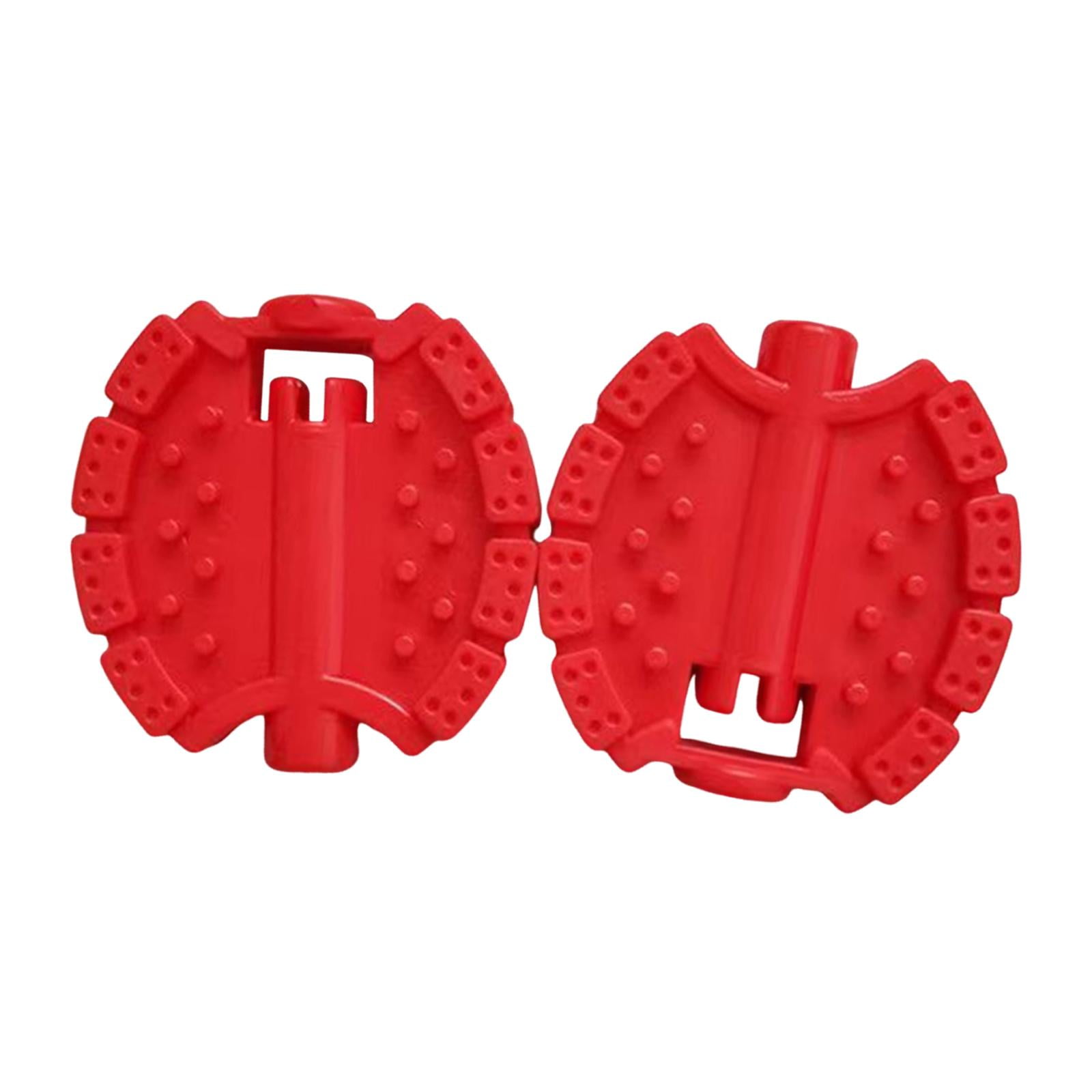 Magideal - 2 Pedales De Bicicleta Para Niños, Piezas De Reparación De Pedales De Para Niños, Pedal De Rueda Delantera Antideslizante Para Niños Pequeños Rojo