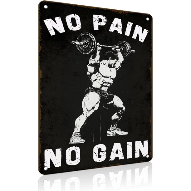 Letrero estaño metal gimnasio no dejas entrenar envejeces vintage arte pared hogar boxeo club 30x40cm