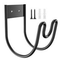 Ioensy - Gancho Para Soporte De Manguera De Jardín, Organizador De Equipos De Color Negro, Gancho Para Carrete De Manguera De Acero De Aleación