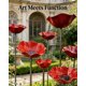 thumbnail image 5 of Estaca jardín flor metal hecha mano con baño abejas decoración exterior regalo polinizadores, 5 of 8