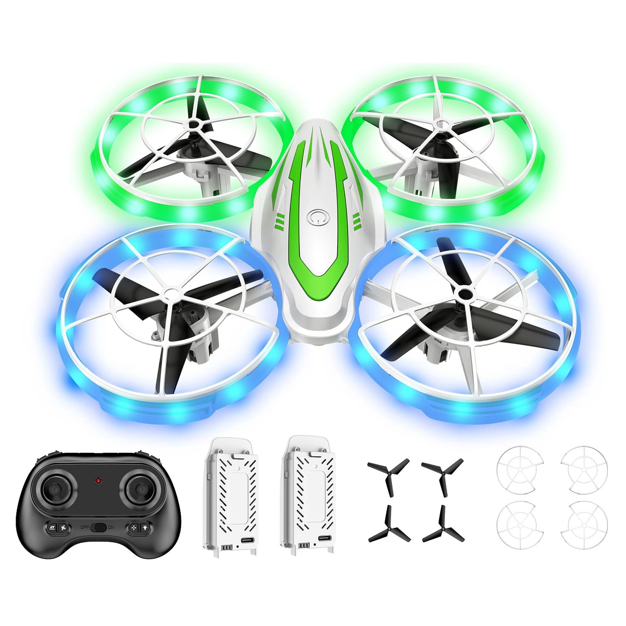 Mini Dron Redrie C68 Con Luz Led Y Mantenimiento De Altitud, Juguete Para Niños