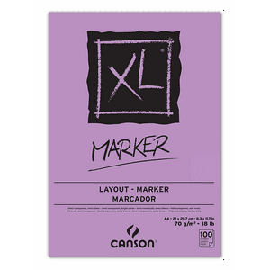 Block Marcadores Canson Xl Lila 70Gr A4