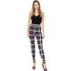thumbnail image 5 of Saronite Leggings Elásticos de Cintura Alta con Estampado de Cuadros Rojos y Azules (para Mujer), 5 of 5