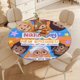 thumbnail image 4 of Nikhil y Jay-theme Fitted Round Tablecloths Elastic Edged Table Covers Waterproof Table Cloth for Kitchen Holiday Party Tables Decor 120cm, 4 of 6