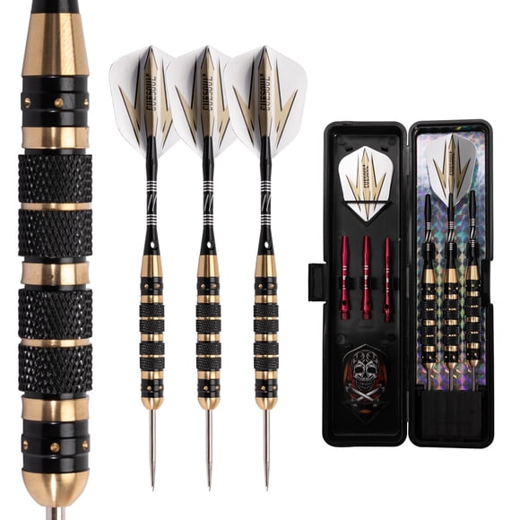 Dardos CUESOUL de 26 g con punta de acero, brass con recubrimiento negro