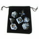thumbnail image 3 of Paquete De 7 Dados Poliédricos Con Juguetes De Barra De Bolsa Para Enseñanza De Matemáticas Negro, 3 of 3
