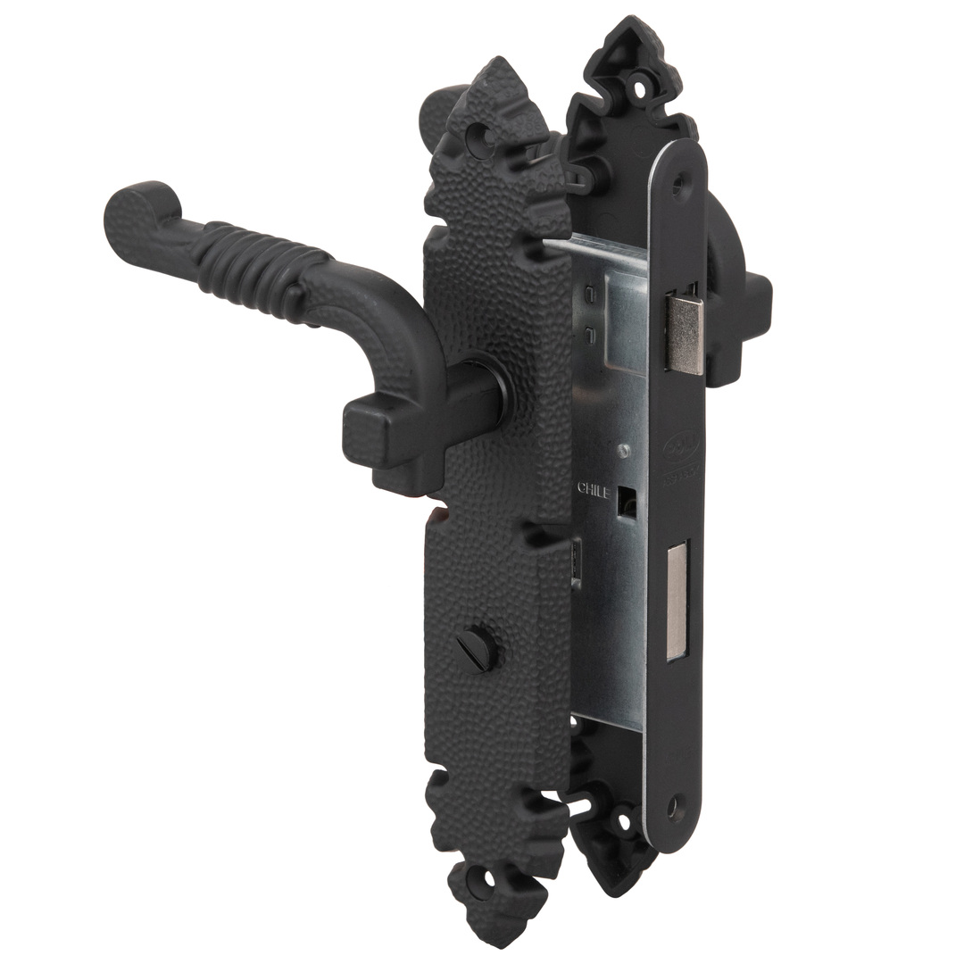 Poli - Cerradura Embutida Rústica B40 Manilla Baño