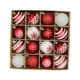 thumbnail image 2 of 16 Bolas De Navidad, Adornos Navideños, Adornos Navideños Para La Temporada De Invierno, Corona Con Rayas Rojas Y Blancas, 2 of 3