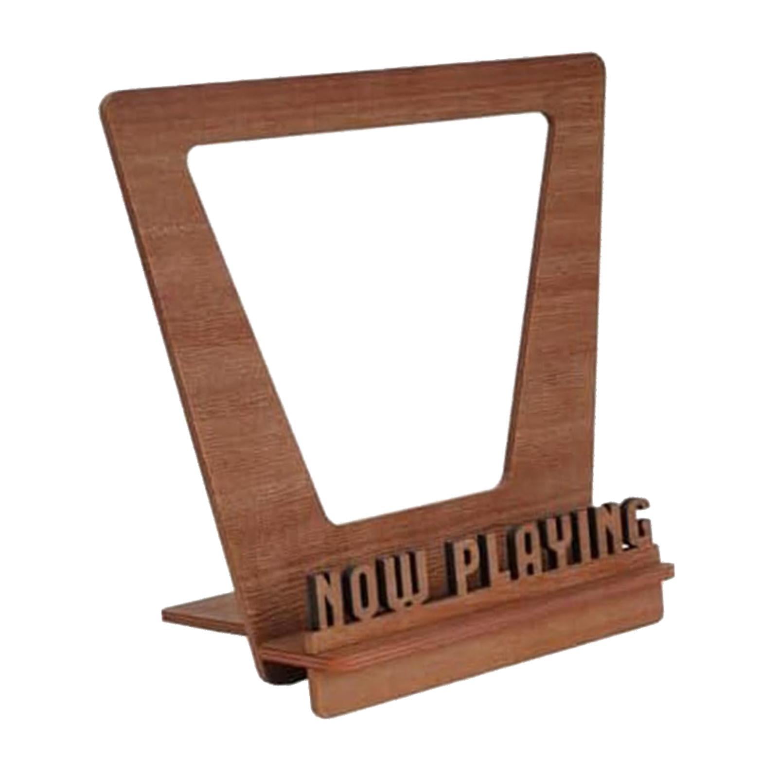 Magideal - Soporte Para Discos De Vinilo, Estante De Exhibición Para Cd, Decoración De Escritorio, Ahorro De Espacio, Estante Para Discos De Madera, Soporte Para