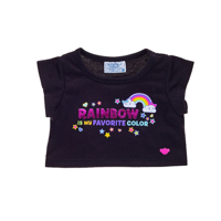 Build A Bear - Polera Negra Arcoiris Build-A-Bear