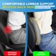 thumbnail image 4 of Almohada de apoyo lumbar Lofty Aim para coche o silla de oficina, color gris, 4 of 9