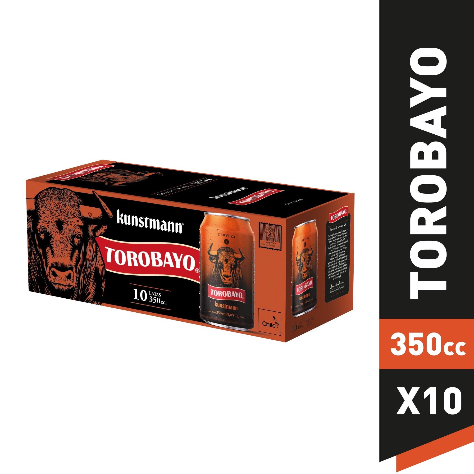 Cerveza Torobayo 10 Latas 350cc C/u 10 Un Kunstmann