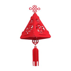 Magideal - Linterna China Triangular 3D Puzzle Linterna Buena Linterna Roja Decorativa Para Festival De Primavera Año Nuevo Celebración , Fu