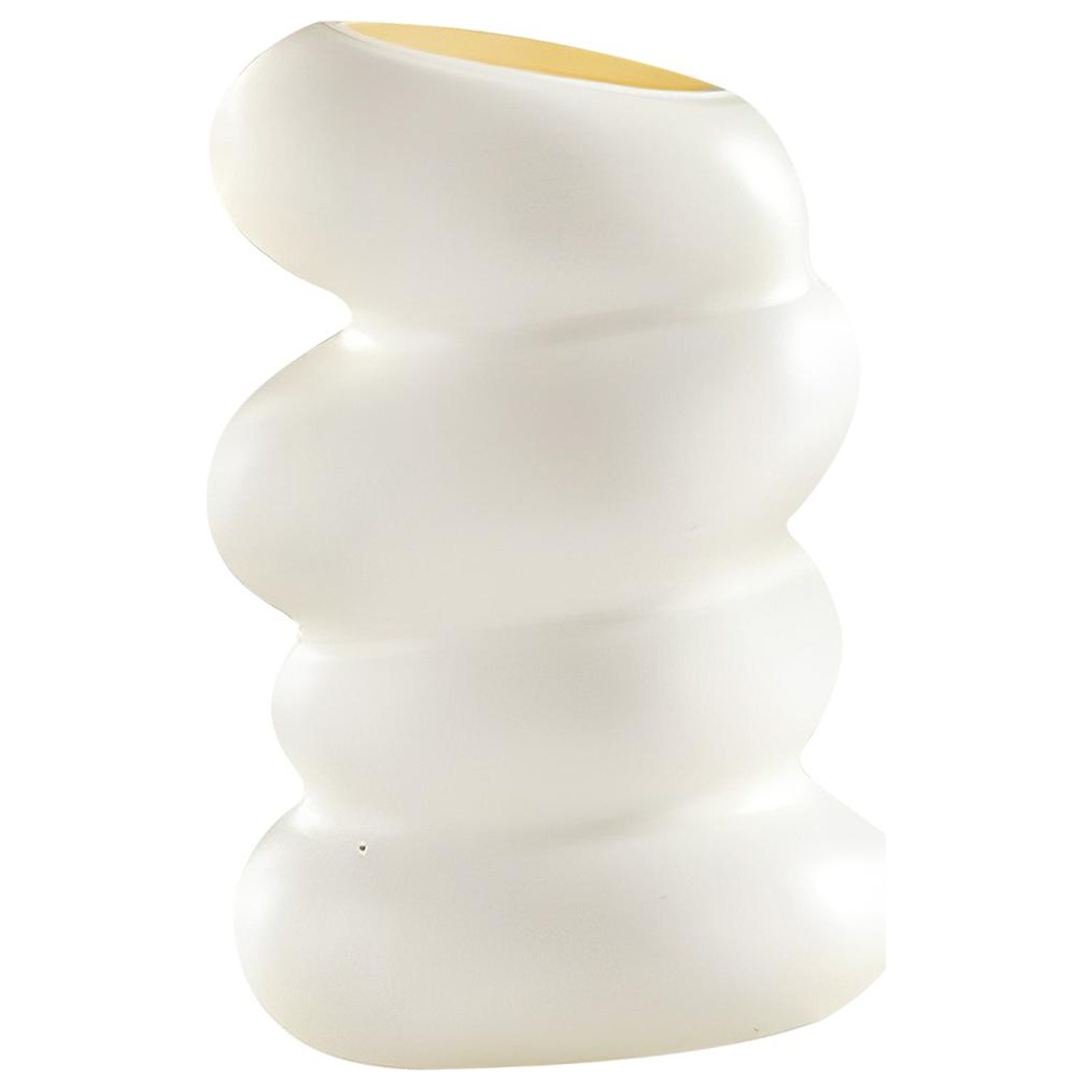Magideal - Florero En Espiral De Plástico, Contenedor Decorativo Para Arreglos Florales, Decoración Duradera Para Sala De Estar, Jarrón Contemporáneo Elegante Y Blanco